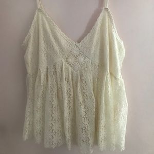 Cream lace Top